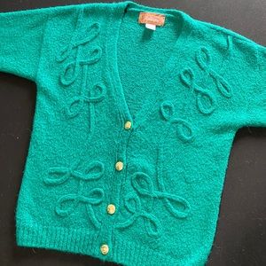 Vintage Cardigan Sweater with Gold Buttons